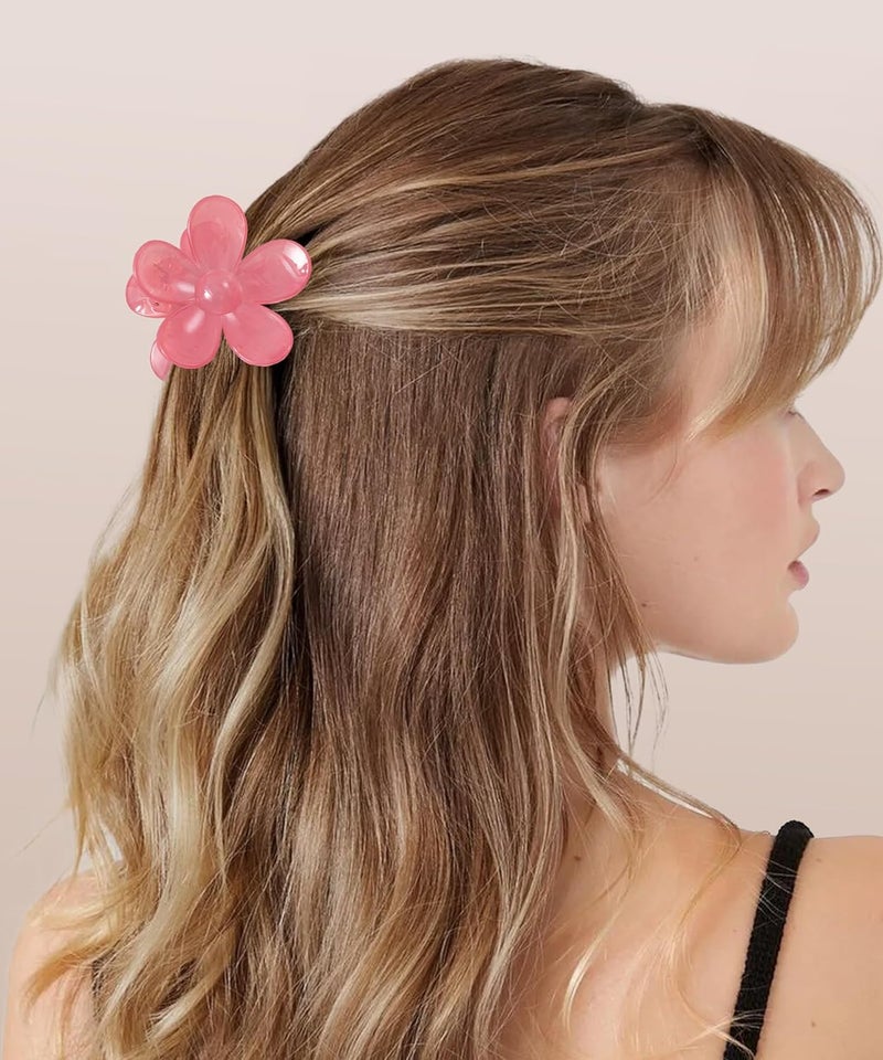 Sunolga 8PCS Hair Clips for Women, Flower Claw Clips for Thick Hair, Non-Slip Hair Accessories with Multi-Styles, Colorful Hair Claw Clips and Variety Pack, Ideal for Girls - Image 4